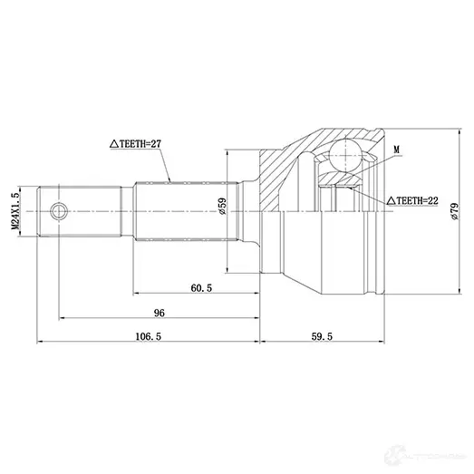 Наружный шрус ZIKMAR 0Z8CSU O z87105r 1425582977 изображение 0