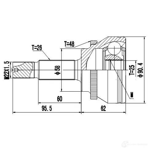 Наружный шрус ZIKMAR z87005r 7JWYLQ V 1425583597