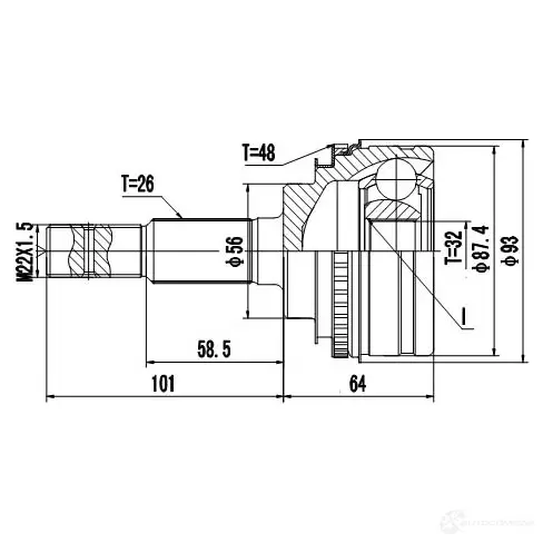 Наружный шрус ZIKMAR 1425583582 7K81 4S z87004r изображение 0