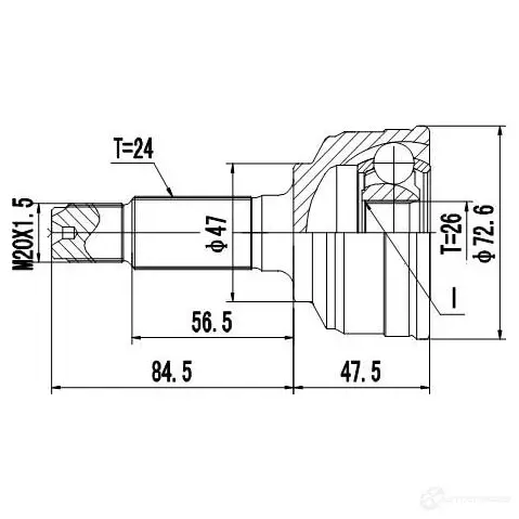 Наружный шрус ZIKMAR z87001r 1425583620 3QI9KY D