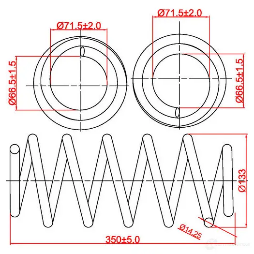 Пружина подвески передняя ZIKMAR D DLQRZ 1440238109 z48096r