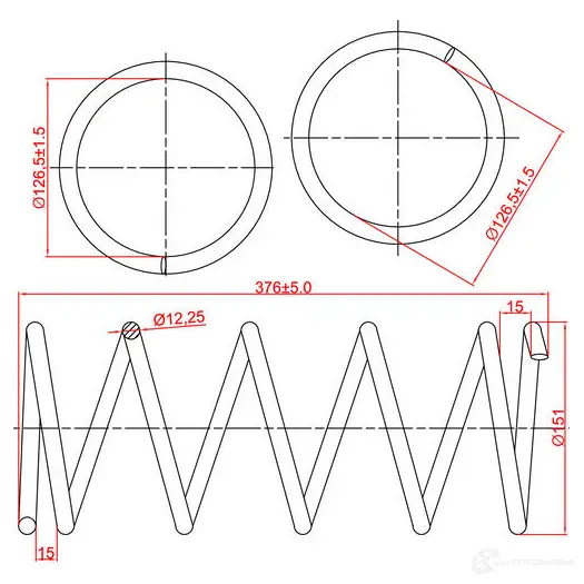 Пружина подвески передняя ZIKMAR z48069r 1440238144 E EFJ6D