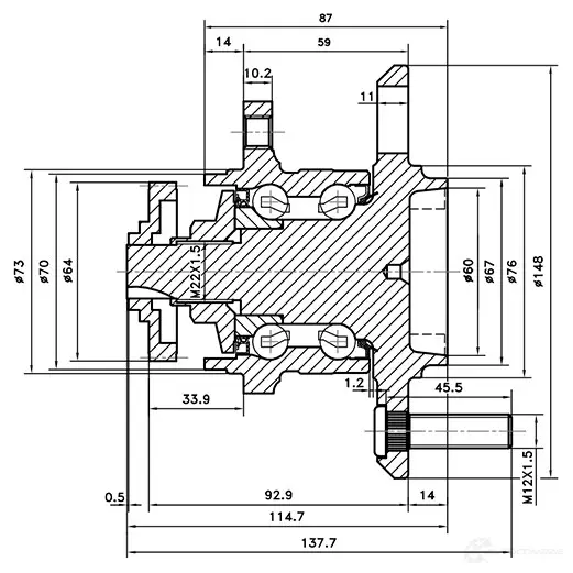 Ступица колеса ZIKMAR 1425581695 AD45Z C z89609r изображение 2