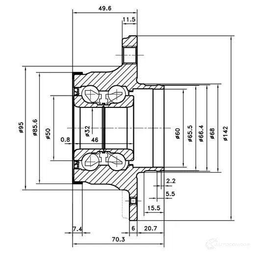 Ступица колеса ZIKMAR 1425583926 M956MK 0 z89376r изображение 5