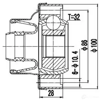 Шрус, граната ZIKMAR 1440241908 Q6 UABC z87587r изображение 0