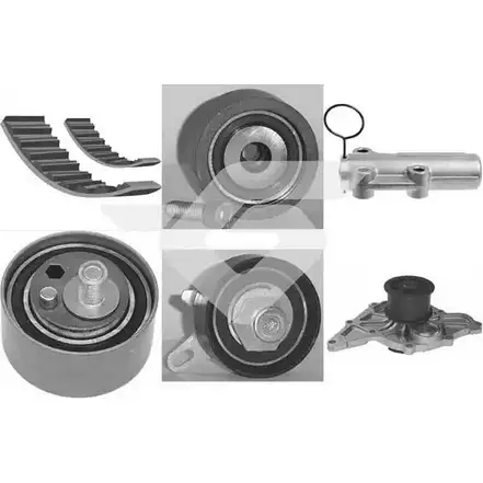 Водяной насос, помпа + комплект зубчатого ремня HUTCHINSON 1986916 CF7X3I4 KH 266WP69 AB7Q 2R