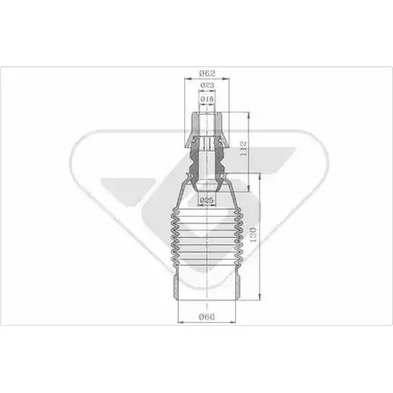 Пылезащитный комплект, амортизатор HUTCHINSON JTP11 KP017 1987475 EOL IA