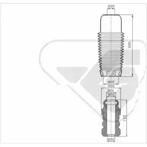 Пылезащитный комплект, амортизатор HUTCHINSON JAW KTZT XPWMV KP022 1987480
