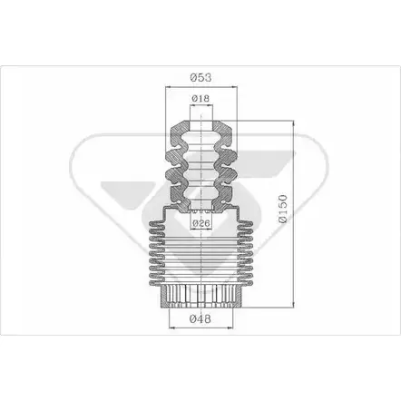 Пылезащитный комплект, амортизатор HUTCHINSON GEWKG 1987490 W4 WQZ KP032