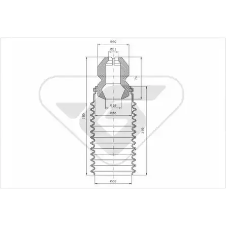 Пылезащитный комплект, амортизатор HUTCHINSON D6G 5KT XSIUM 1987516 KP058