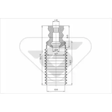 Пылезащитный комплект, амортизатор HUTCHINSON JAL4968 UPRE BCE KP059 1987517