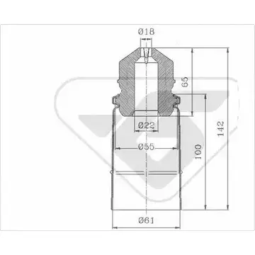 Пылезащитный комплект, амортизатор HUTCHINSON JBNZ2 KP076 1987534 FGG 035 изображение 0