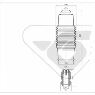 Пылезащитный комплект, амортизатор HUTCHINSON UDLHTU 1987542 3B1V L KP084