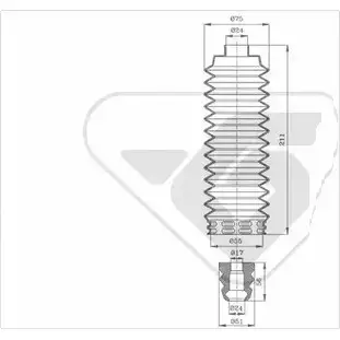 Пылезащитный комплект, амортизатор HUTCHINSON WHNZ 7M KP094 1987552 8Q62TF изображение 0