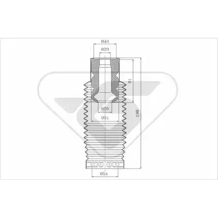 Пылезащитный комплект, амортизатор HUTCHINSON JIOZRUQ T WLTG KP095 1987553