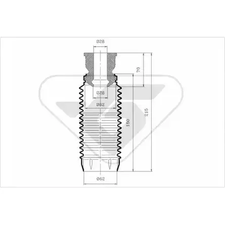 Пылезащитный комплект, амортизатор HUTCHINSON ZT5RG 1987563 3D3E T1 KP105