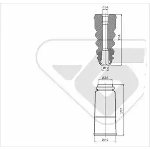 Пылезащитный комплект, амортизатор HUTCHINSON VF9WI B EJW3GH3 KP106 1987564