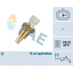 Датчик температуры охлаждающей жидкости FAE 32711 0 U1CSV 1989470 8435050623299