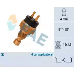 Датчик вентилятора радиатора FAE 37450 M6 J73L 1989969 8435050606117 изображение 0