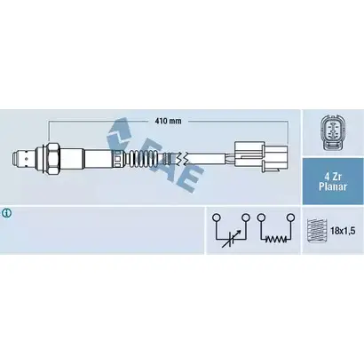 Лямбда зонд, кислородный датчик FAE 1991422 PPI8A1 V 77320 8435050638095 изображение 0