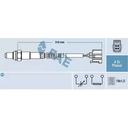 Лямбда зонд, кислородный датчик FAE 80GR5Y V 1991526 8435050631546 77427