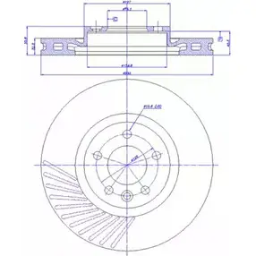 Тормозной диск CAR ref. RD: 3983 ref. IB: VW 53 1V 1993112 142.1027