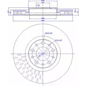 Тормозной диск CAR ref. IB: AR 34 1V ref. RD: 1044 1993158 142.1087