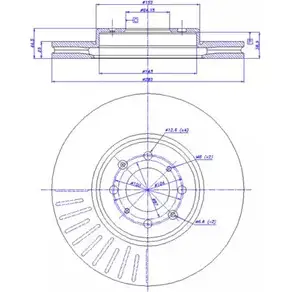 Тормозной диск CAR ref. RD: 1064 1993179 ref. IB: AV 37 1V 142.1109