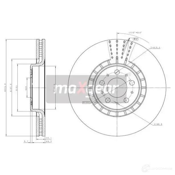 Тормозной диск MAXGEAR 2837315 191835 ZDH NXI изображение 0