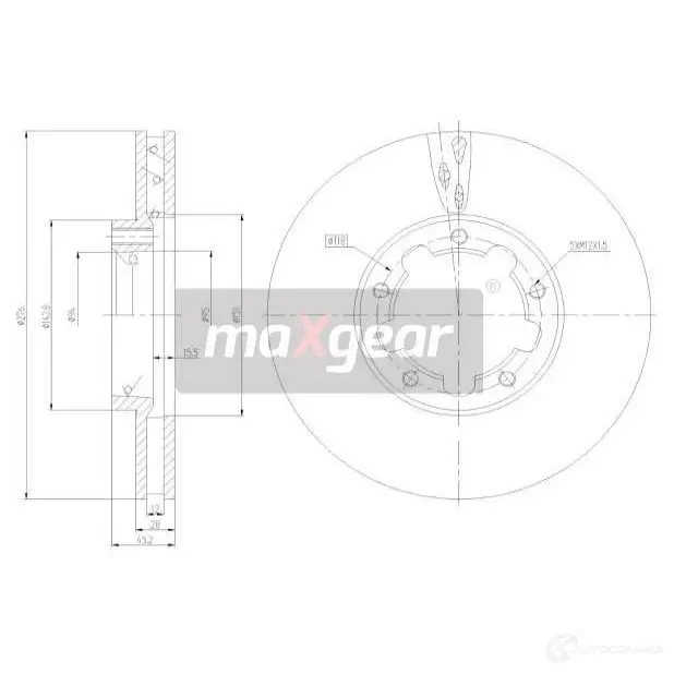 Тормозной диск MAXGEAR 1424435597 193337 113X U