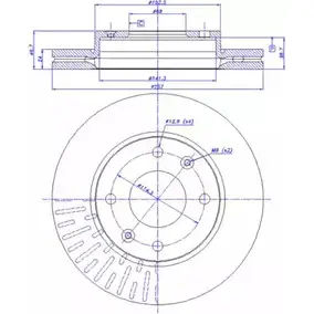 Тормозной диск CAR ref. IB: HY 28 1V 142.1173 ref. RD: 1119 1993236