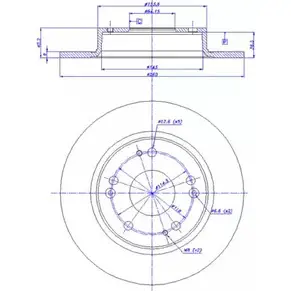 Тормозной диск CAR 1993297 142.1237 ref. IB: HO 69 1P ref. RD: 3539 изображение 0