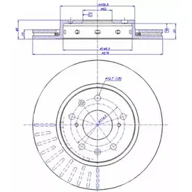 Тормозной диск CAR 142.1415 ref. RD: 1243 1993472 ref. IB: SZ 24 1V