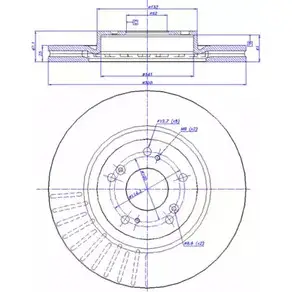 Тормозной диск CAR ref. RD: 586 ref. IB: HO 73 1V 142.1421 1993479