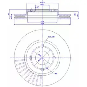 Тормозной диск CAR ref. IB: FR 84 1V ref. RD: 3663 142.1475 1993535