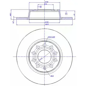 Тормозной диск CAR ref. IB: VW 66 1P 142.1575 1993637 ref. RD: 1245 изображение 0