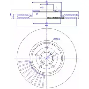 Тормозной диск CAR ref. RD: 1308 142.1640 ref. IB: MX 22 1V 1993707