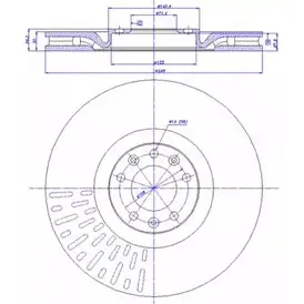 Тормозной диск CAR ref. RD: 1362 142.1695 1993762 ref. IB: PG 37 1V изображение 0