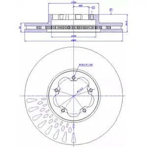 Тормозной диск CAR ref. RD: 3762 ref. IB: FR 90 1V 1993824 142.1755 изображение 0