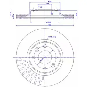 Тормозной диск CAR S0 SORMW 142.1780 1KHNY 1993846 изображение 0