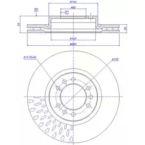 Тормозной диск CAR ref. IB: IV 19 1V 142.207 1993983 ref. RD: 454 изображение 0