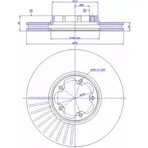 Тормозной диск CAR ref. RD: 465 ref. IB: FR 65 1V 1994002 142.229 изображение 0