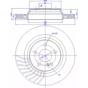 Тормозной диск CAR ref. IB: MR 97 1V ref. RD: 471 142.276 1994046 изображение 0