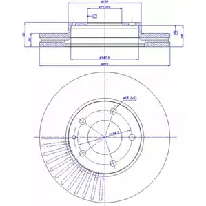 Тормозной диск CAR 1994109 142.359 ref. IB: MZ 95 1V ref. RD: 513