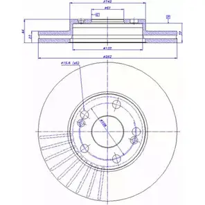 Тормозной диск CAR 142.559 ref. IB: RN 32 3V 1994283 ref. RD: 3120