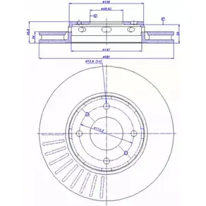 Тормозной диск CAR 142.671 ref. RD: 3380 1994355 ref. IB: VV 35 1V