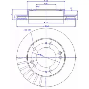 Тормозной диск CAR ref. IB: MZ 82 1V 142.687 ref. RD: 3387 1994366 изображение 0