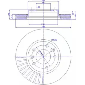 Тормозной диск CAR ref. RD: 3959 1994368 142.690 ref. IB: MZ 83 1V изображение 0