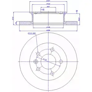 Тормозной диск CAR ref. IB: VW 33 1P 1994399 ref. RD: 330 142.728 изображение 0