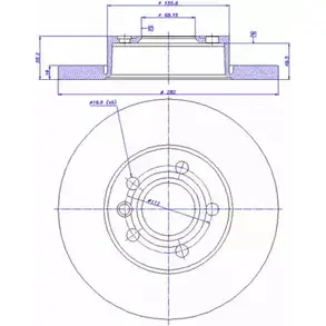 Тормозной диск CAR 1994432 142.764 ref. IB: VW 38 1P ref. RD: 3396 изображение 0